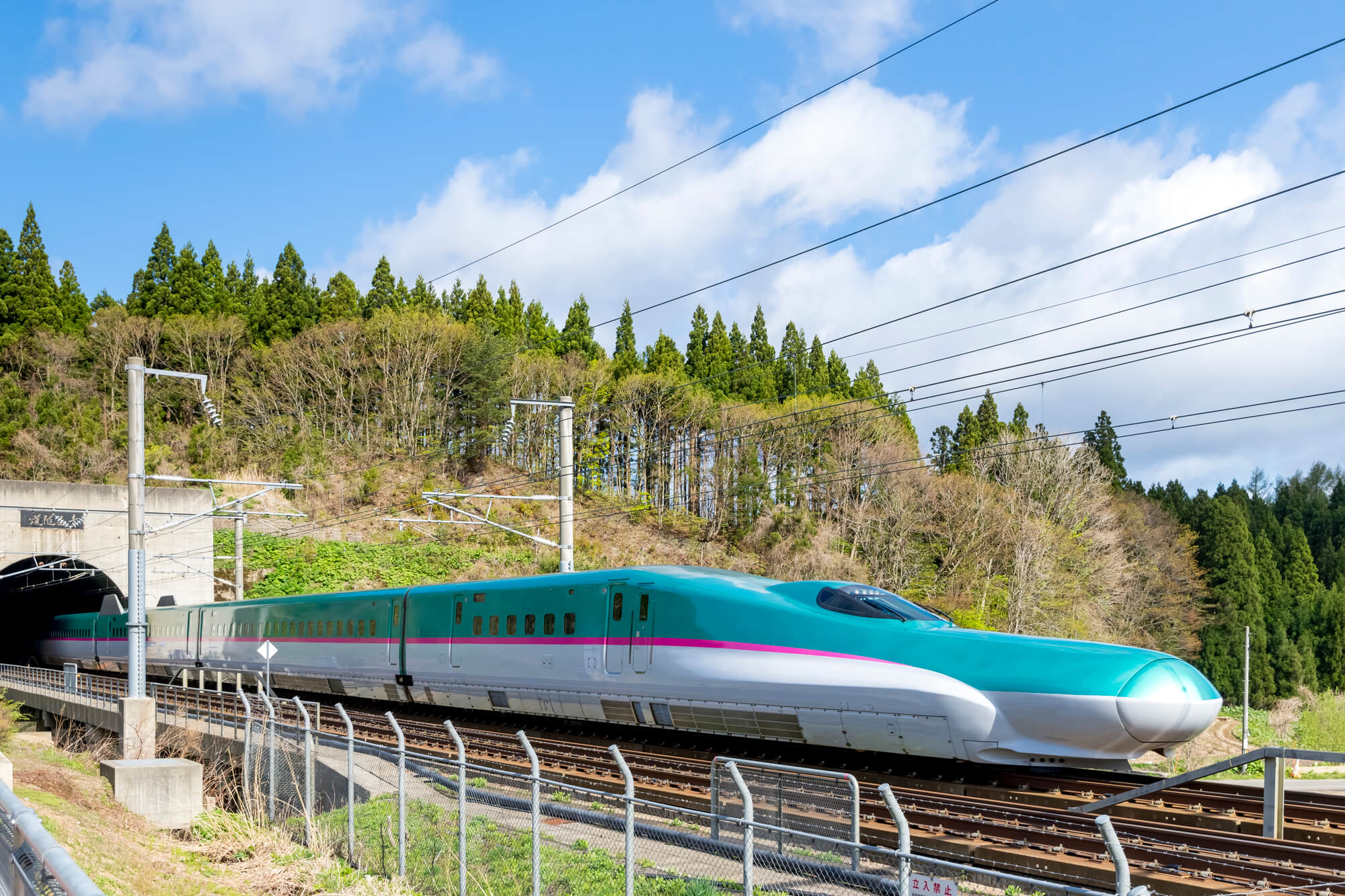 Papan keberangkatan untuk Tohoku Shinkansen